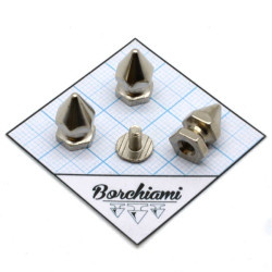 Borchia killer esagonale in metallo con vite (Altezza 10 mm) 2