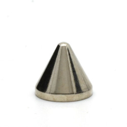 Borchia a cono in metallo con vite (Diametro 12 mm - Altezza 11 mm)